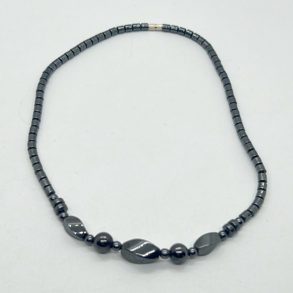 Hematite‎ Beaded Gunmetal Color Necklace